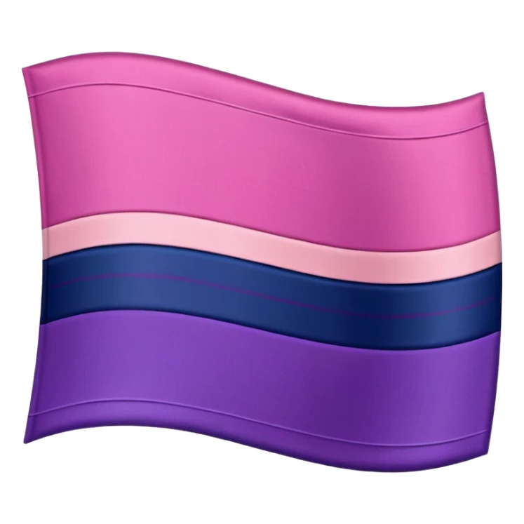 "A wavy pink and navy rectangular flag with a purple stripe in the middle” sticker