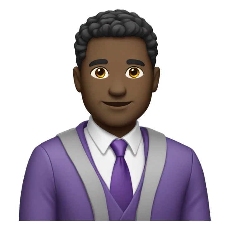 high school principal, male, white skin, dark hair, purple shi sticker