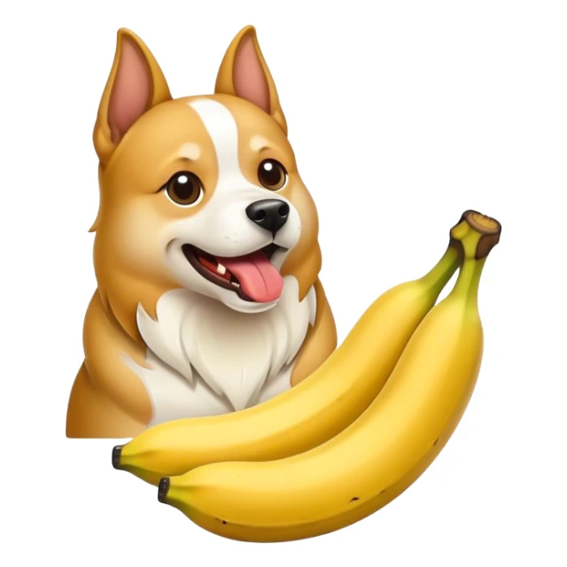 Dog eaten banana sticker