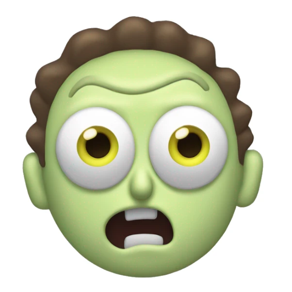 Rick et Morty horrifiés avec les yeux exorbités  sticker