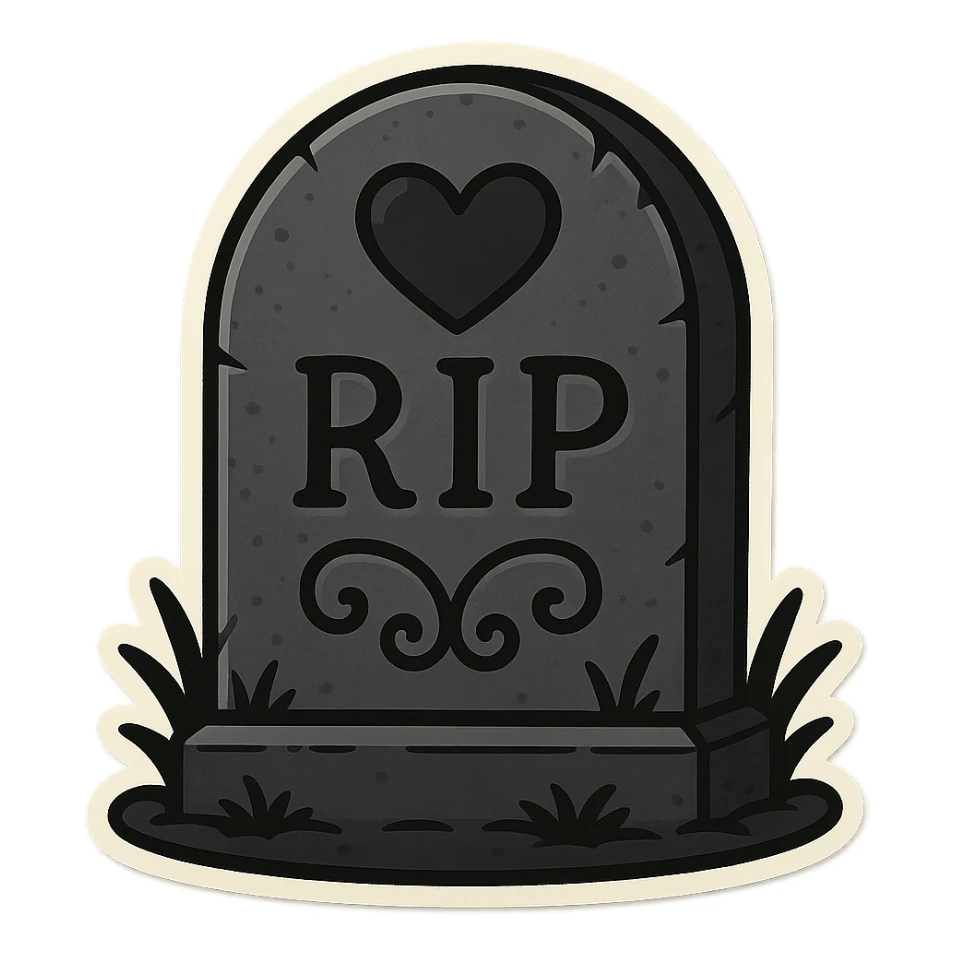 Goth black object sticker