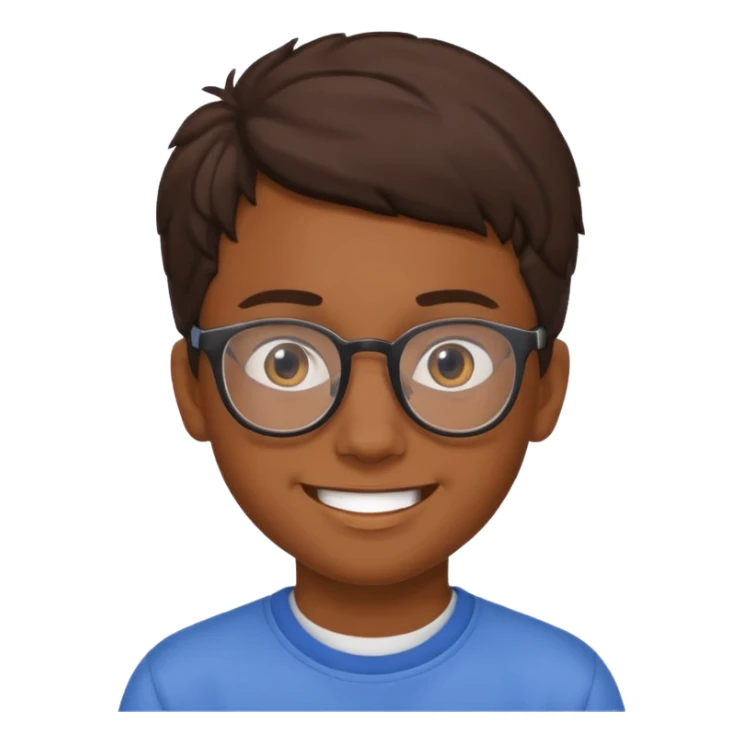 homme avec lunette brun  adolescent sticker