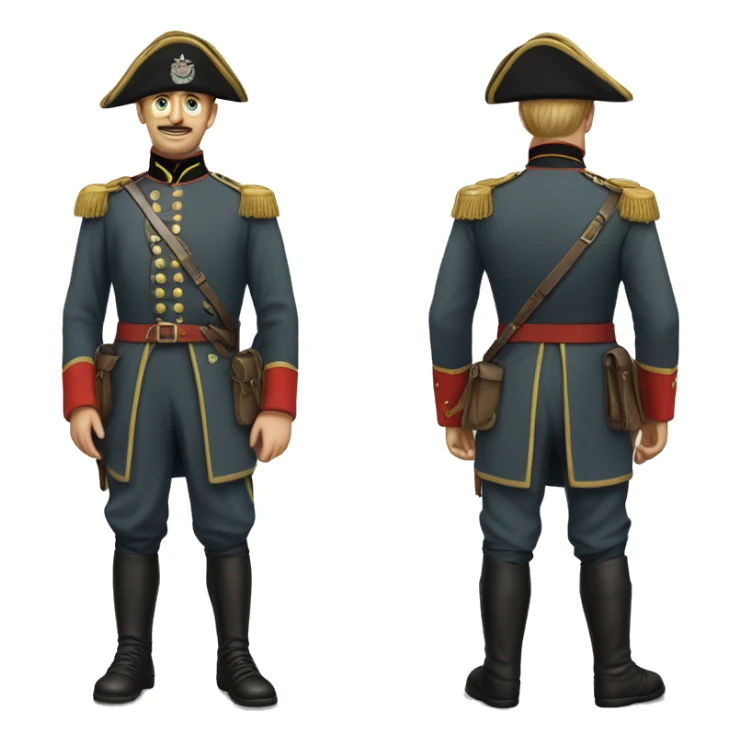 soldier in the Crimean War in full height sticker
