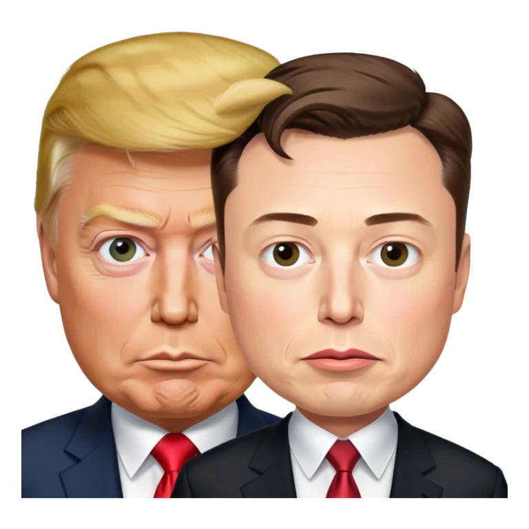 Donald Trump and Elon Musk sticker