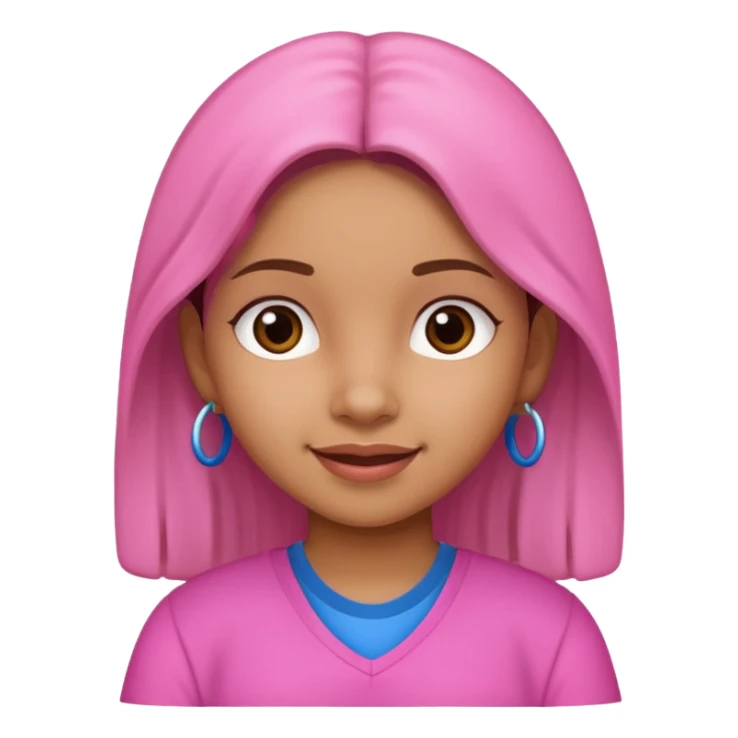 Salvadoran girl named Cecilia with pink elements, cheerful expression sticker
