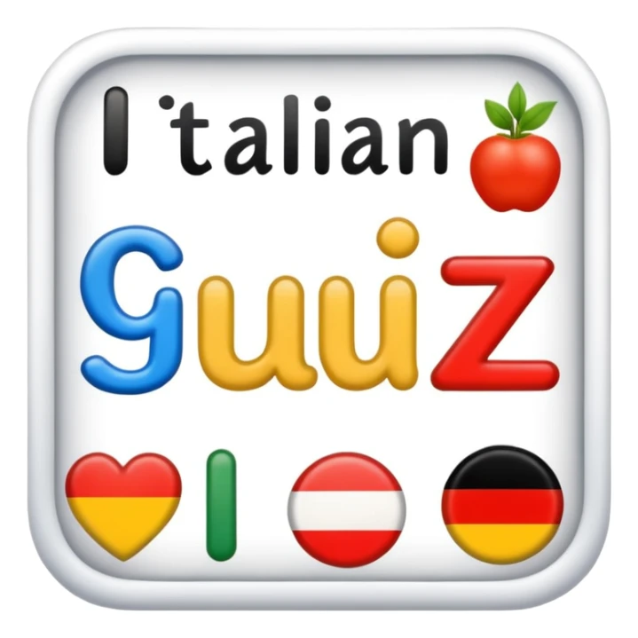 italian german word quiz sticker