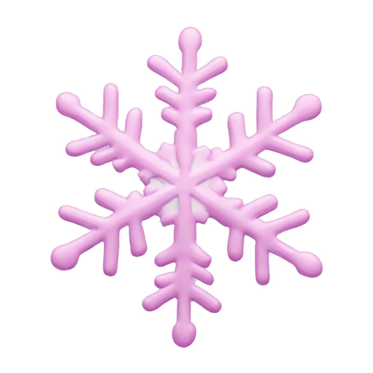 pastel pink snowflake  sticker