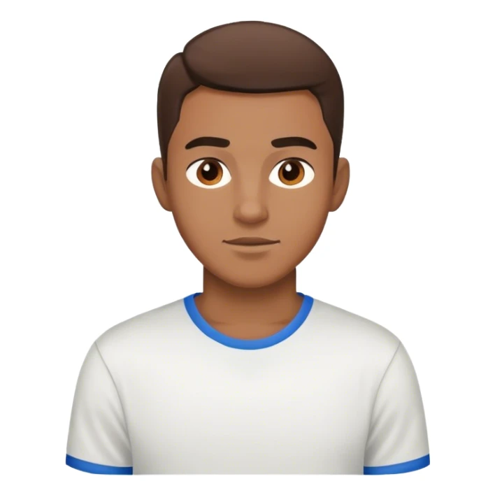 athletic brown young man with a casual shirt sticker