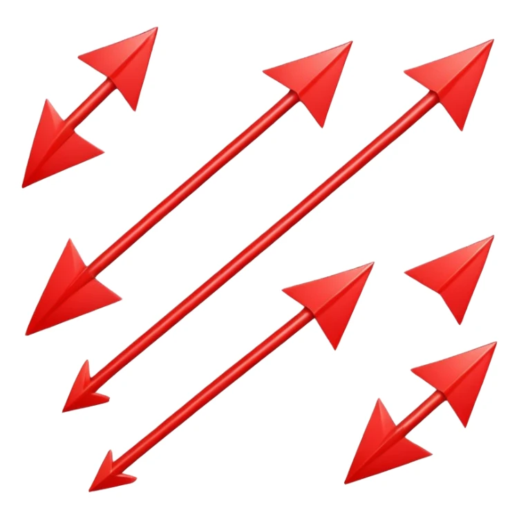 seta sólida vermelha para marcar início de frase sticker