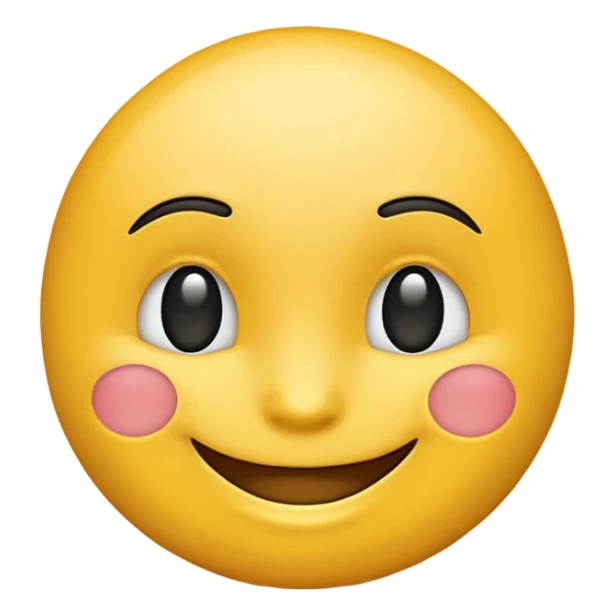 happy emoji smirking in iOS style sticker