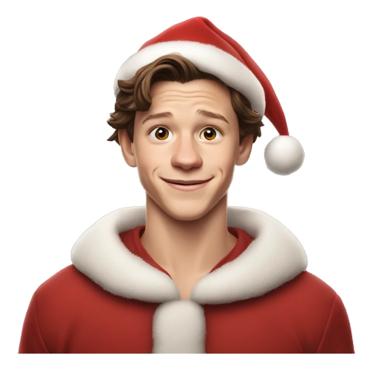 tom holland as santa claus sticker