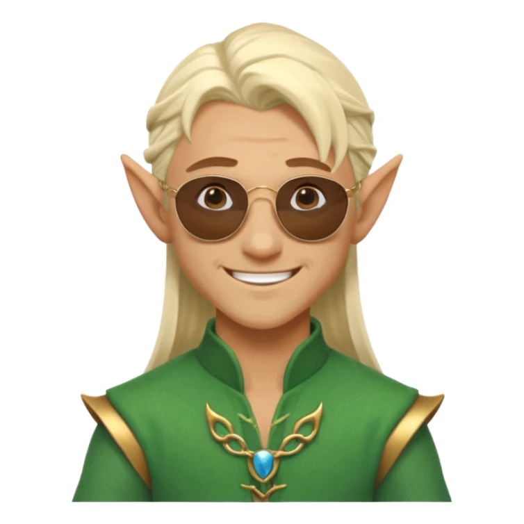 elf male legolas summer wibe sunglasses sticker