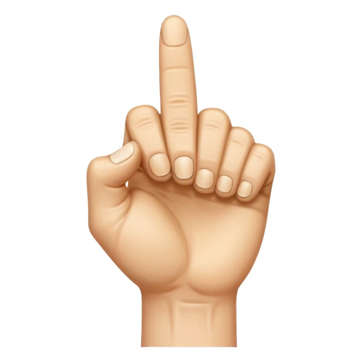 Backside of the Fist with the pointer finger knuckle up sticker