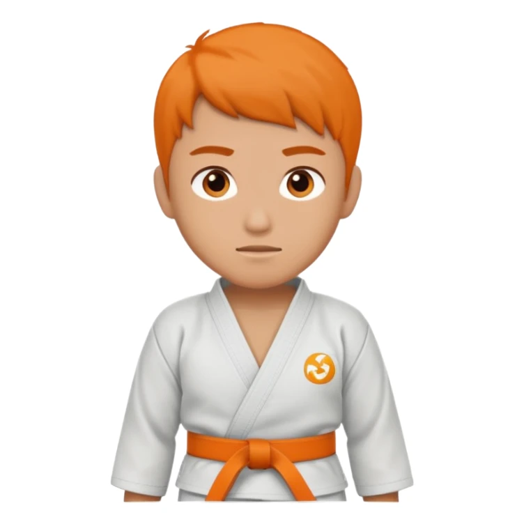 Judokas ceinture orange sticker