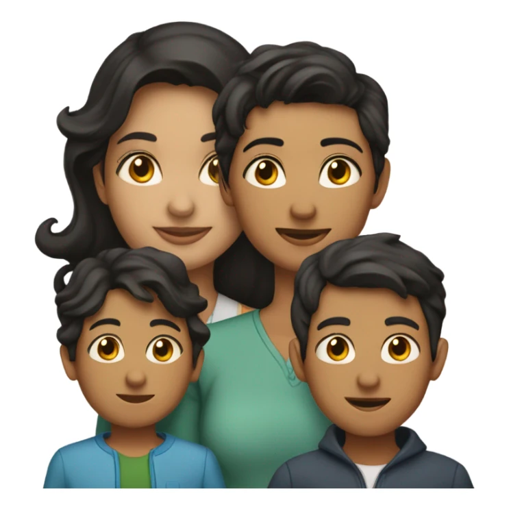 Indian mom, Iranian mom, and their 3 sons sticker