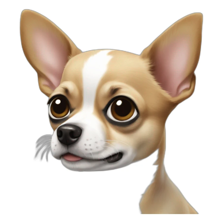 chihuahua black and white snout black sticker