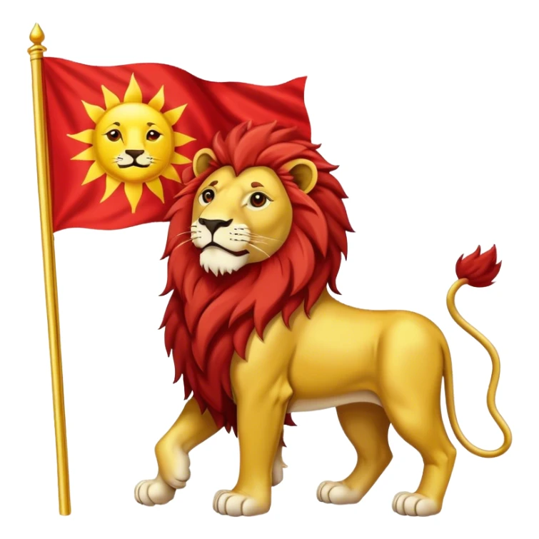 Lion and Sun flag of Iran before 1979 during the Shah sticker