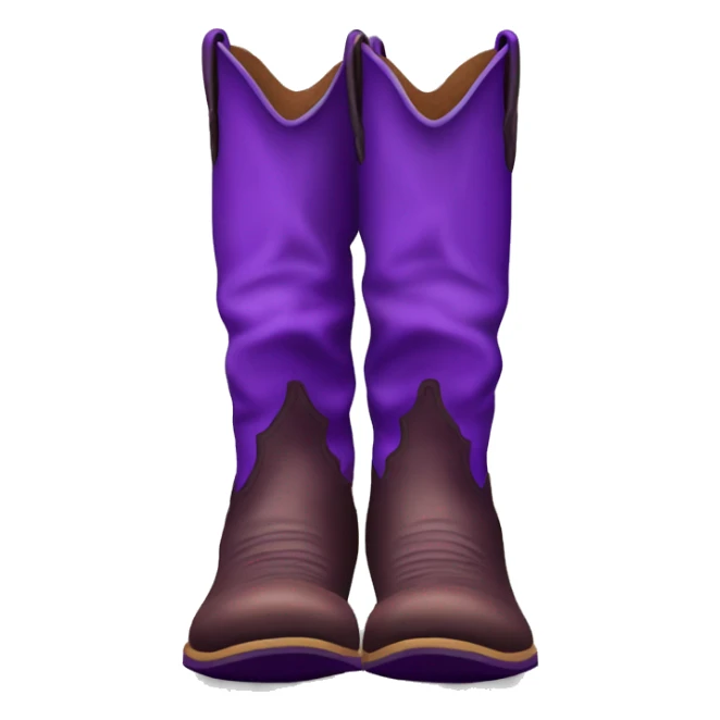 Realistic purple pair of cowgirl boots. sticker
