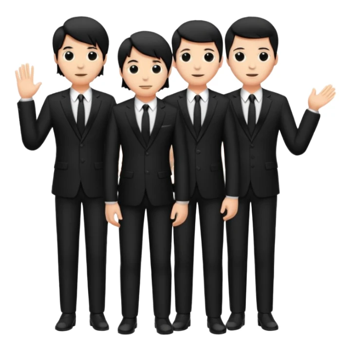 Band members wearing suits  sticker