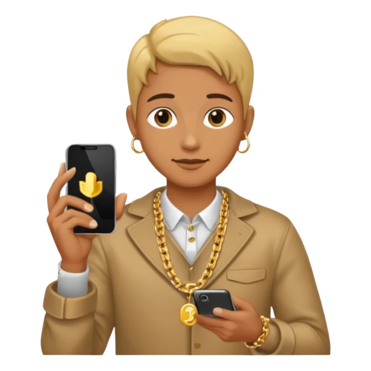 Ninja gold chain on phone sticker