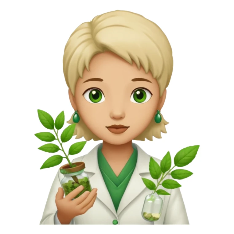 Maomao from Apothecary Diaries emoji holding a medicinal herb sticker