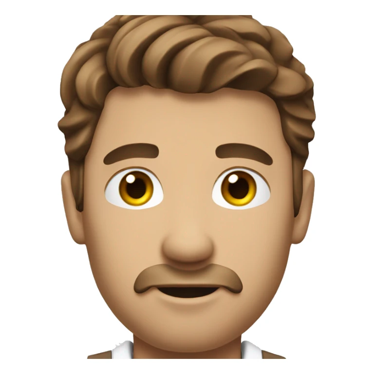 golfing club man with brown hair sticker