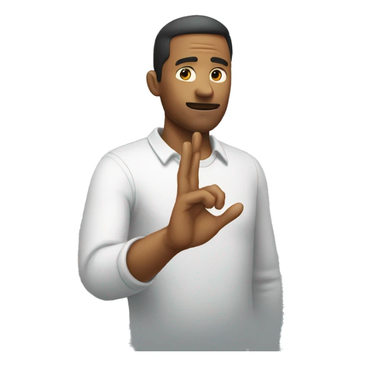 Man with one hand up to say stop sticker