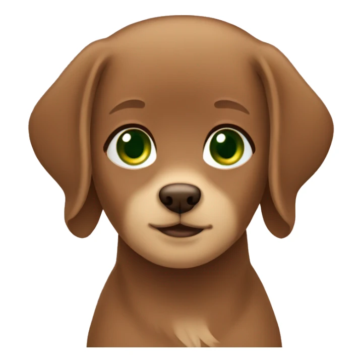 Green eyes girl brown hair with labrador sticker