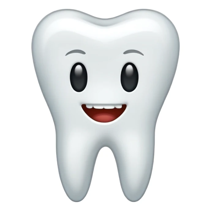 Simple picture of a tooth that is just a black outline  sticker