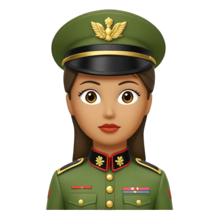 Green toy solider woman sticker