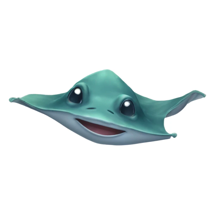 Happy little stingray swimming  sticker