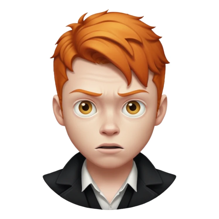 ginger boy acting like a gangster and creepy sticker