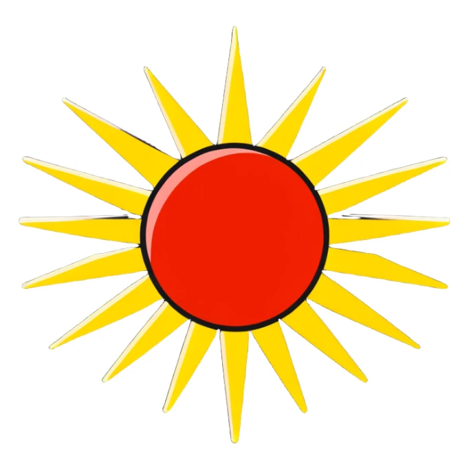 Japanese Empire flag (Rising Sun with rays) sticker style sticker