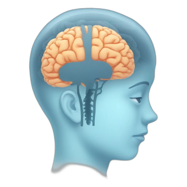 x ray of boy and his brain sticker