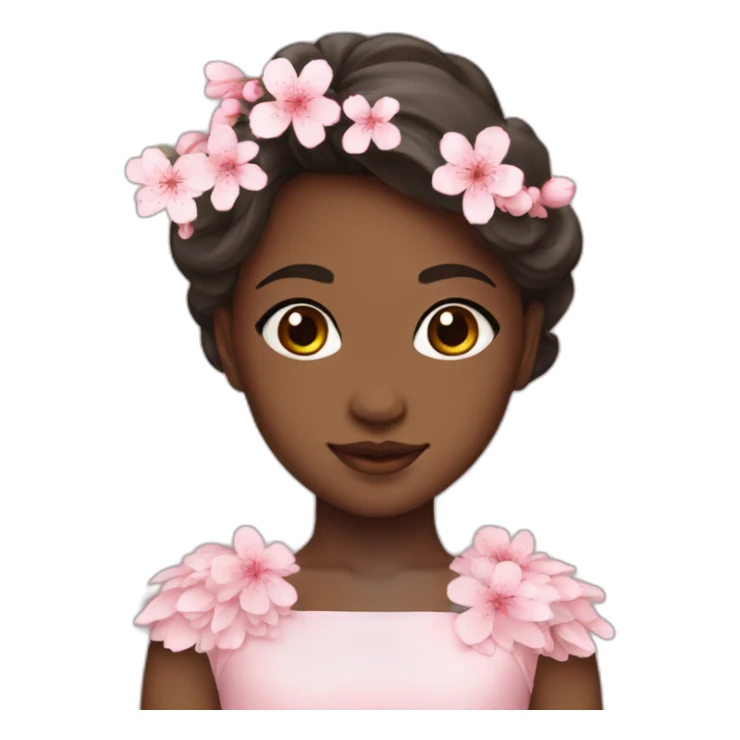 Sakura flower girl sticker