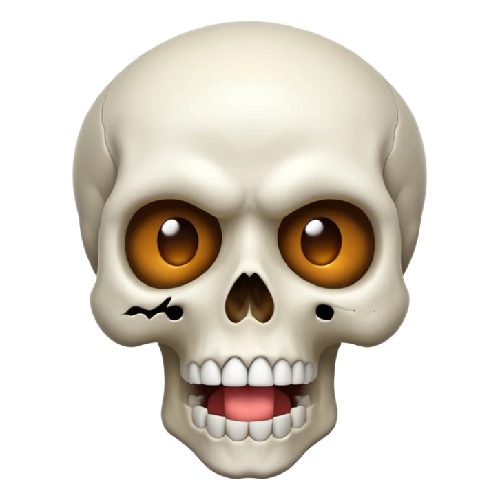 Shocked emoji + skull emoji sticker