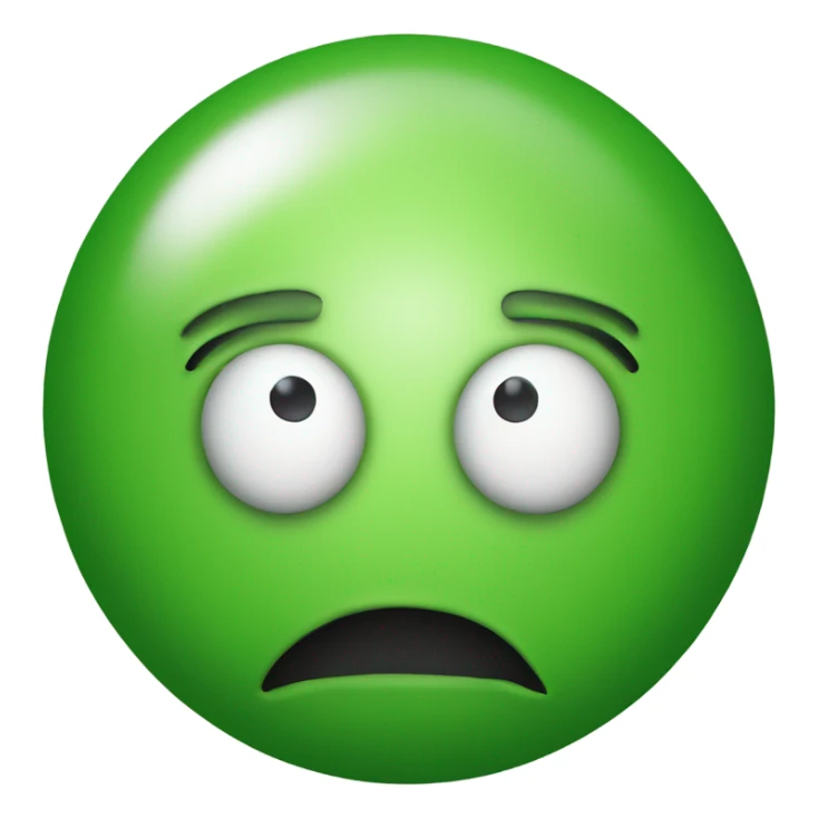 Green rubber bouncy 8 ball sticker