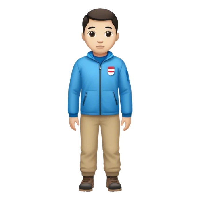 photorealistic greenland citizen standing full length sticker