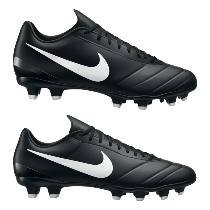 Nike soccer cleats, with visible swoosh, no text, apple emoji style sticker