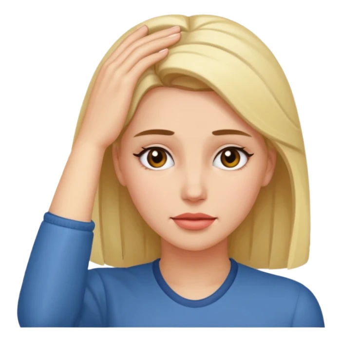 woman with hand on her forhead sticker