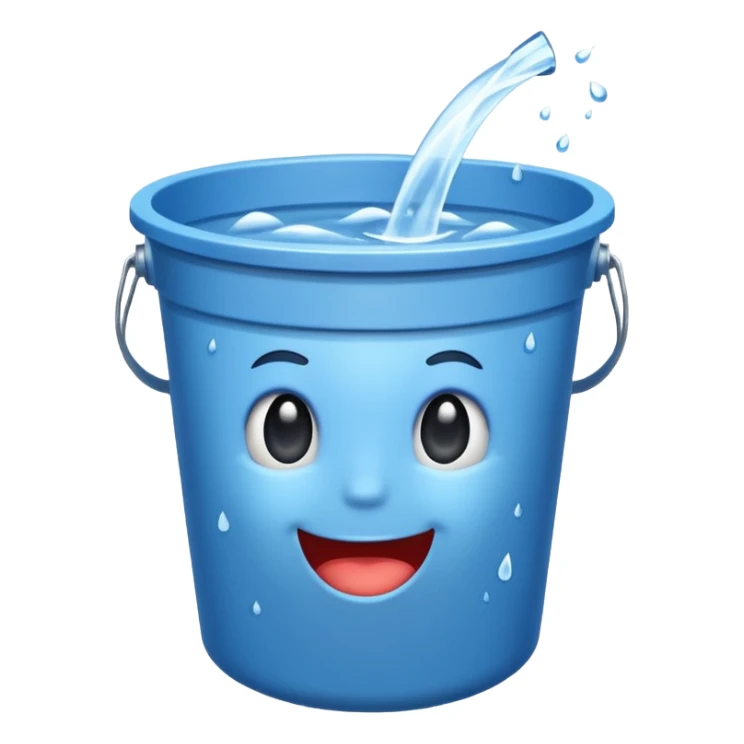 Chucked bucker of water sticker