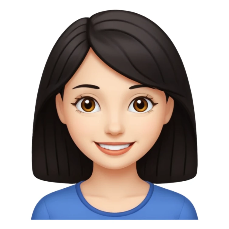 beautiful dark-haired girl sticker