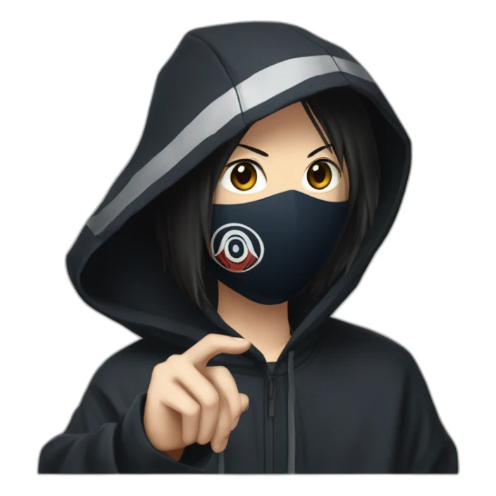 Itachi uchiwa wearing a LV hoodie  sticker