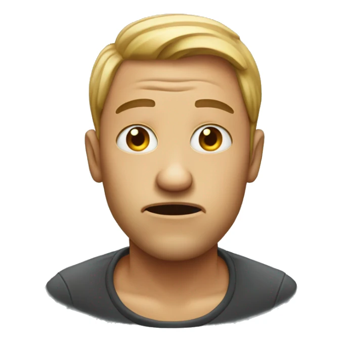 Person going cross eyed crazy sticker