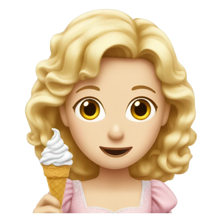 Glinda eating ice cream sticker