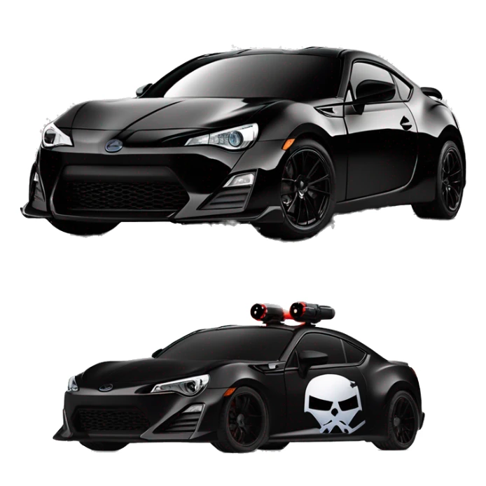 Darth Vader Batman and First Order Jet Trooper themed Scion FR-S  sticker