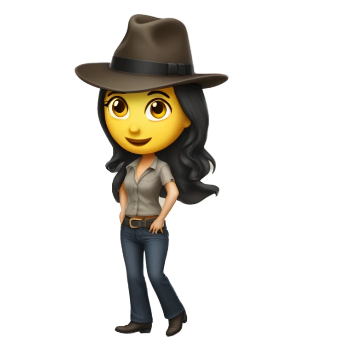 Tango dancing girl in Akubra hat sticker