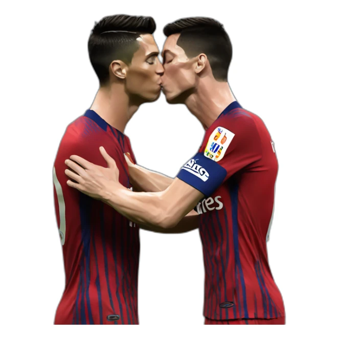 Cristiano ronaldo kiss messi sticker