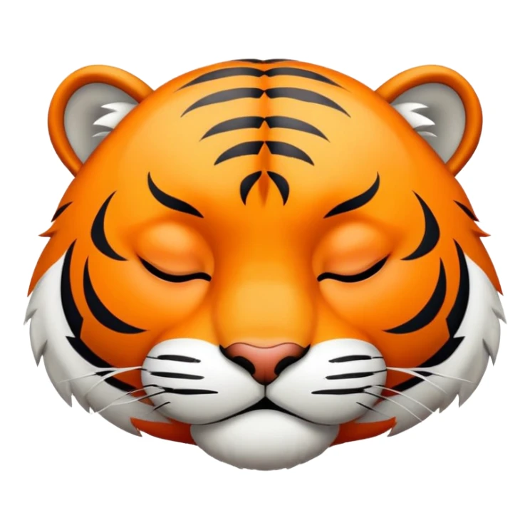 sleeping tiger face with ZZZ for Twitch emote sticker