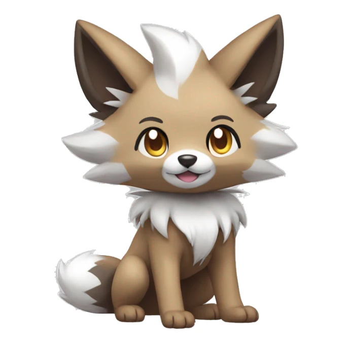 Kawaii Chibi Poochyena-Lycanroc-Pokémon Full Body sticker
